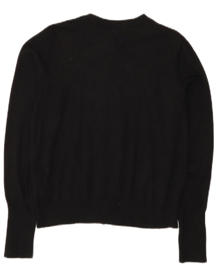 Suéter cardigã feminino Marks & Spencer Reino Unido 12 viscose preta média