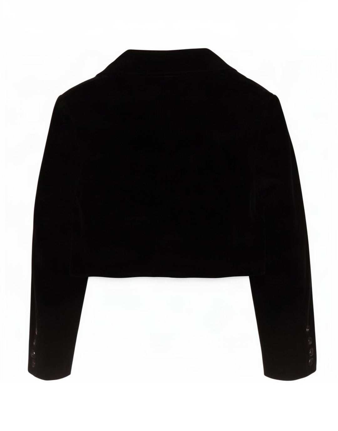 Jaqueta Bolero Feminina Benetton com 2 Botões de Veludo IT 48 XL Preto Modacryl