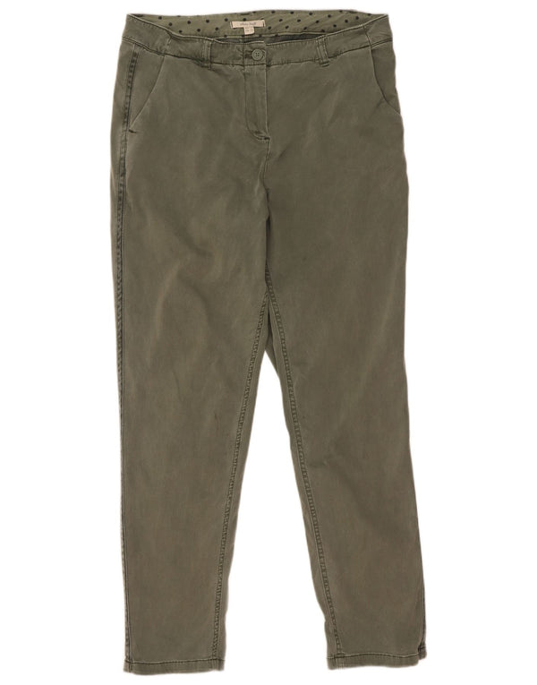 Calça Chino Cônica Feminina White Stuff UK 14 Grande W34 L30 Algodão Verde