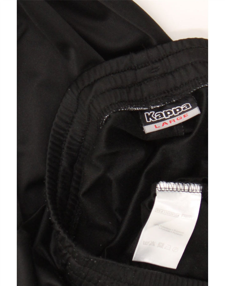 Calça de treino masculina Kappa Joggers grande poliéster preto