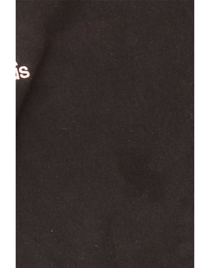 Adidas Mens Hoodie Jumper Médio Algodão Preto