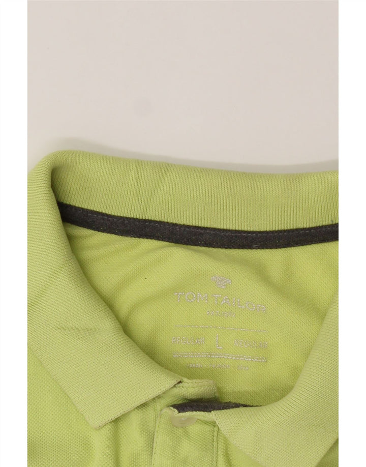 TOM TAILOR Mens Regular Polo Shirt Large Green Cotton Vintage Tom Tailor and Second-Hand Tom Tailor from Messina Hembry 