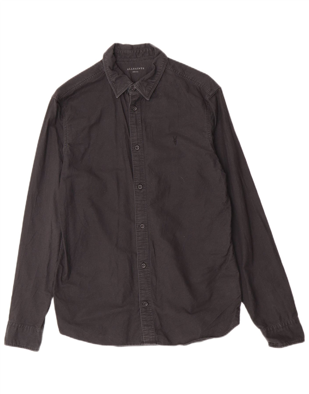 Camisa masculina All Saints pequena de algodão preto