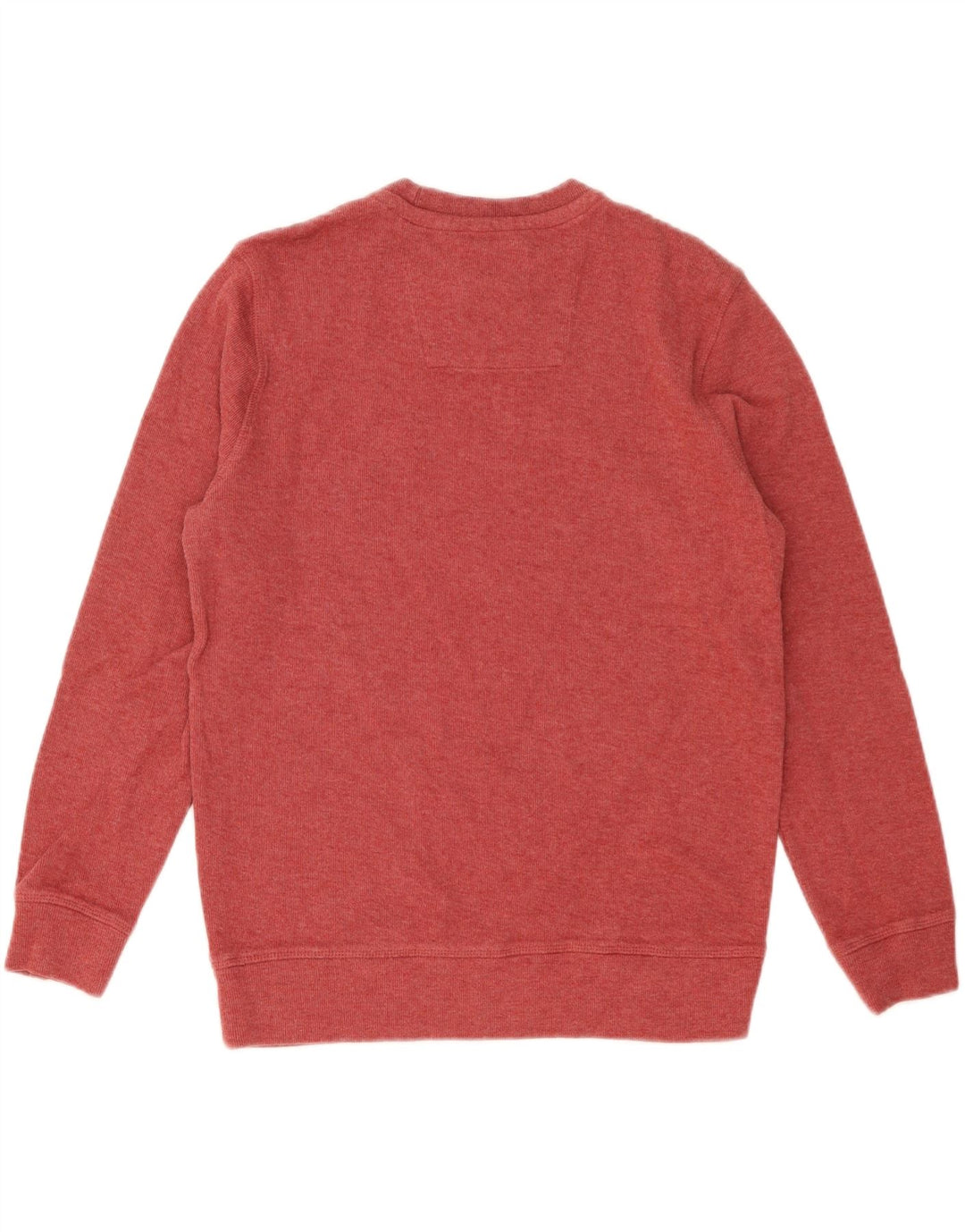 CREW CLOTHING Suéter masculino com gola redonda, algodão vermelho médio