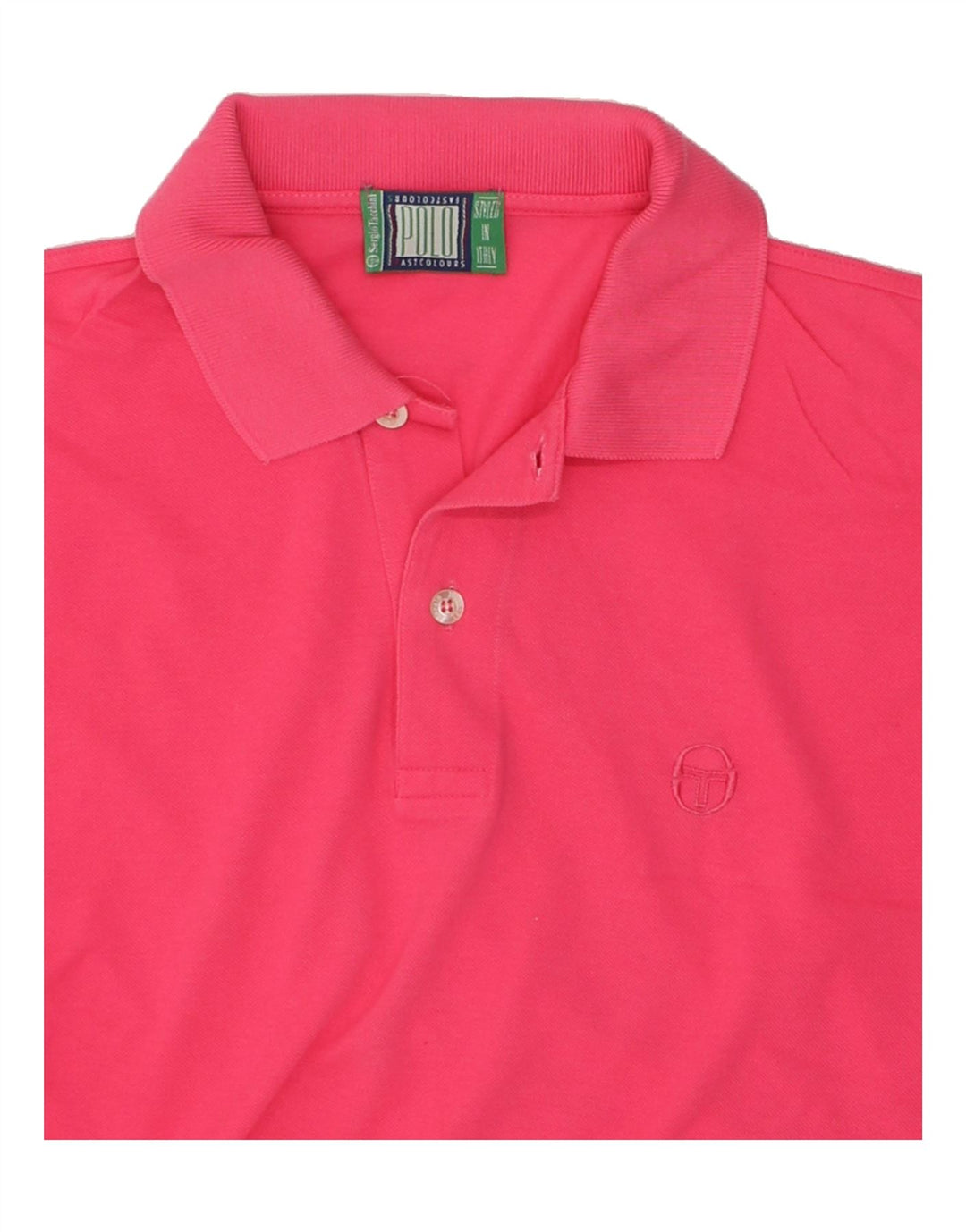 SERGIO TACCHINI Mens Polo Shirt Small Pink Vintage Sergio Tacchini and Second-Hand Sergio Tacchini from Messina Hembry 