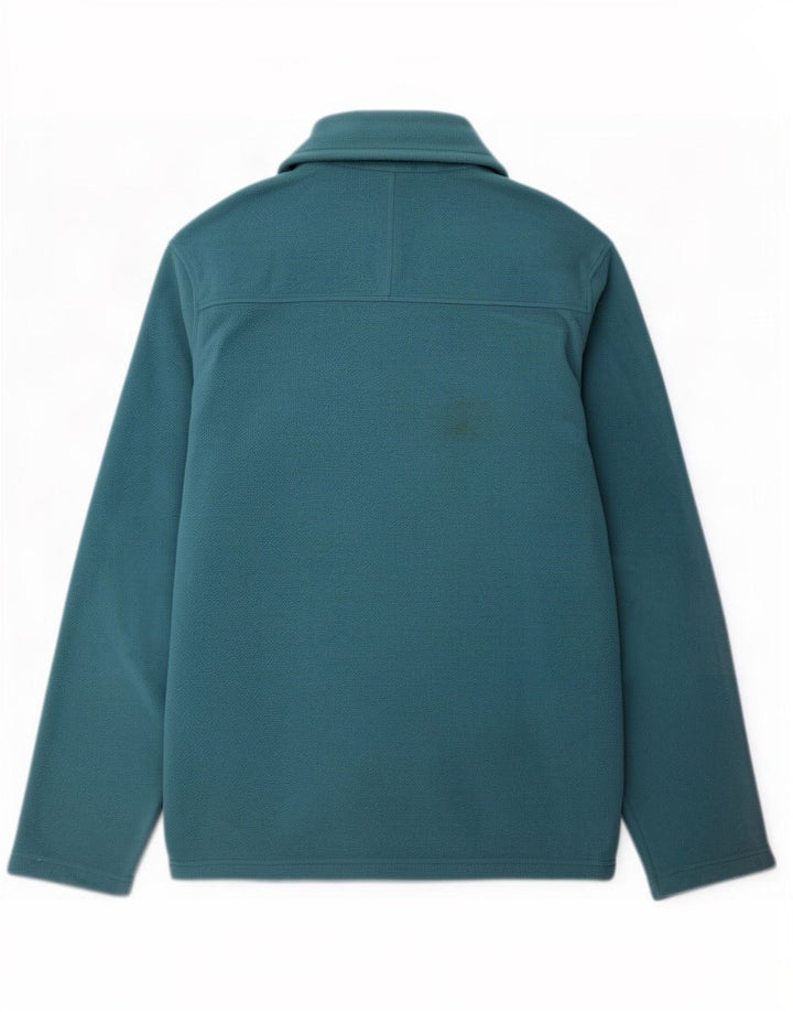 Suéter de lã masculino The North Face com zíper e gola grande azul poliéster