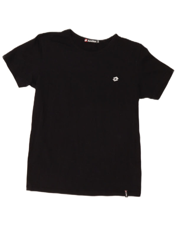 Camiseta feminina gráfica Lotto UK 10 pequena algodão preto