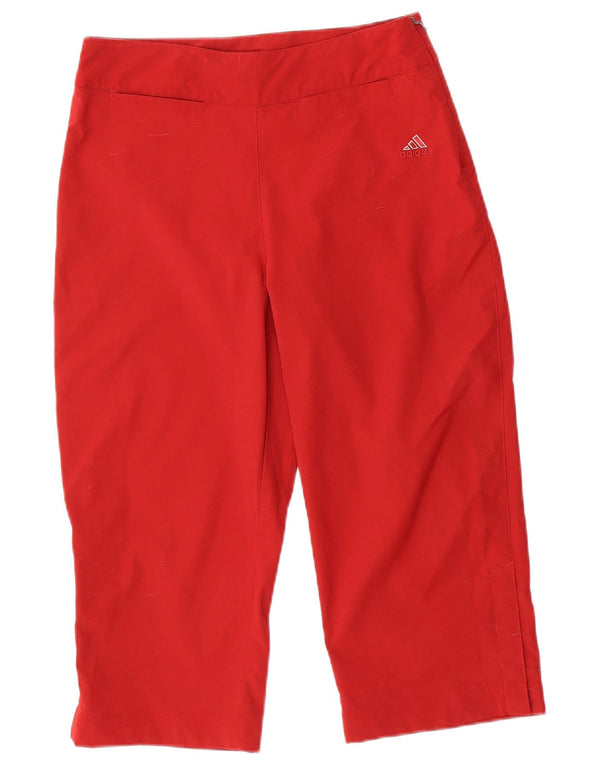 Calça Capri Feminina Adidas UK 14 Grande W30 L19 Poliéster Vermelho