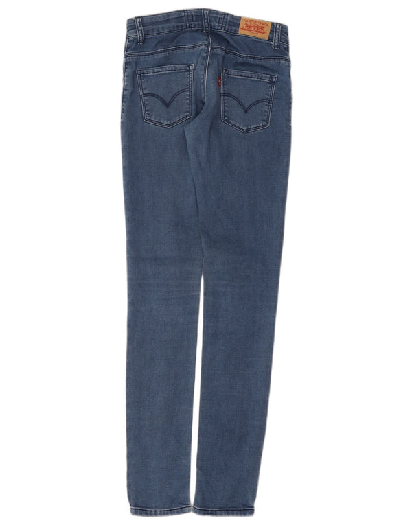 Levi's Girls 710 Super Skinny Jeans 13-14 Anos W26 L30 Azul Algodão