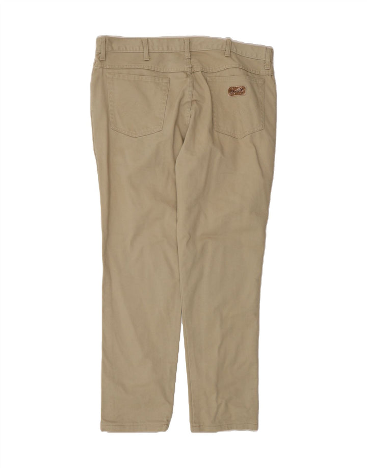 WRANGLER Mens Texas Slim Casual Trousers W38 L32 Beige Cotton Vintage Wrangler and Second-Hand Wrangler from Messina Hembry 