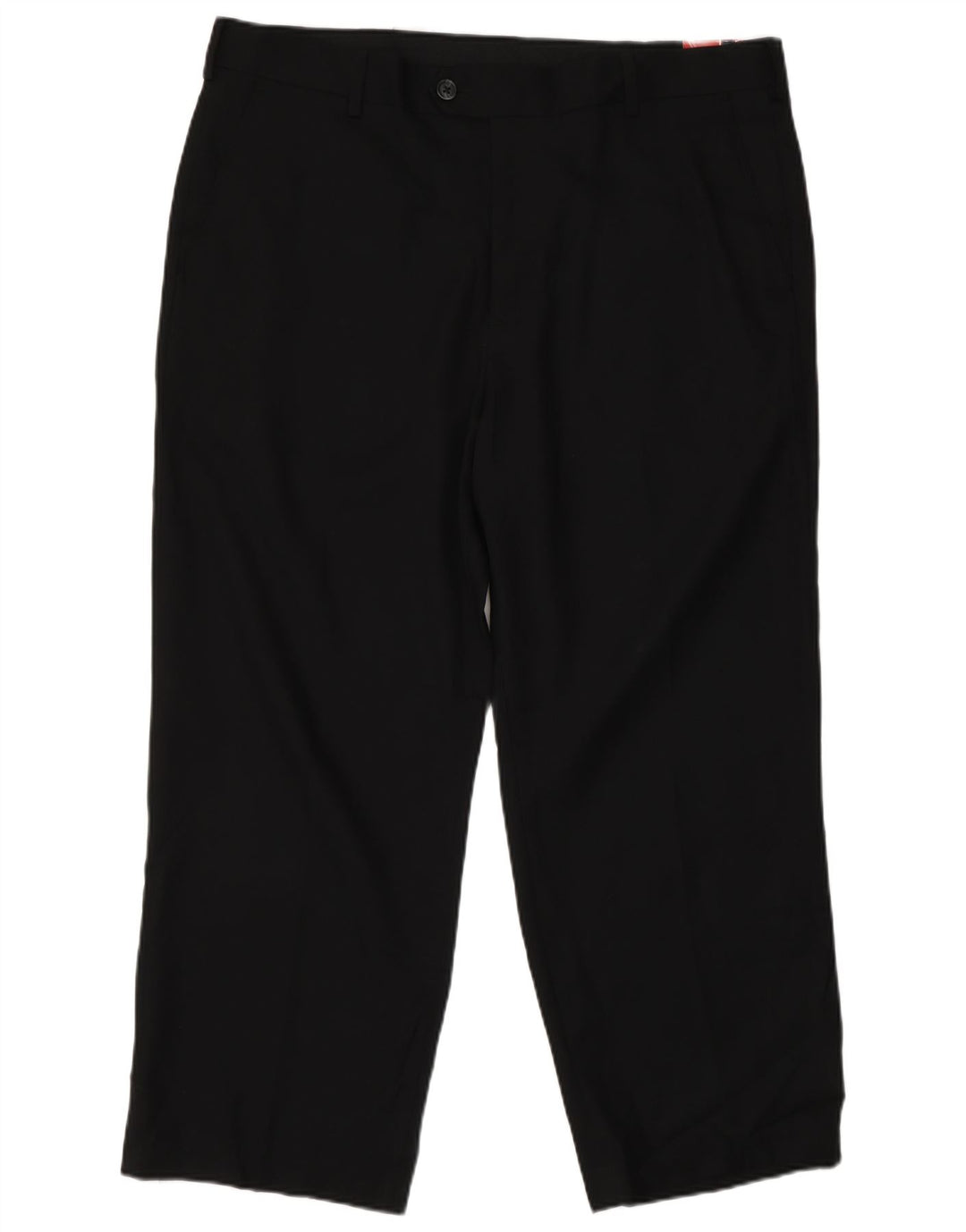 Calça masculina Izod de terno reto W36 L26 poliéster preto