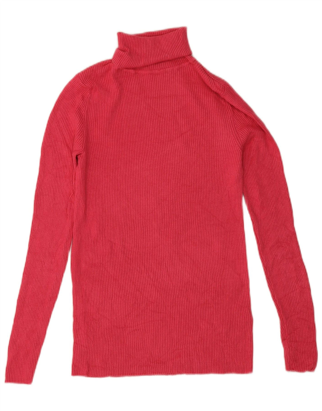 Suéter feminino Marks & Spencer com gola redonda e viscose rosa pequena Reino Unido 10