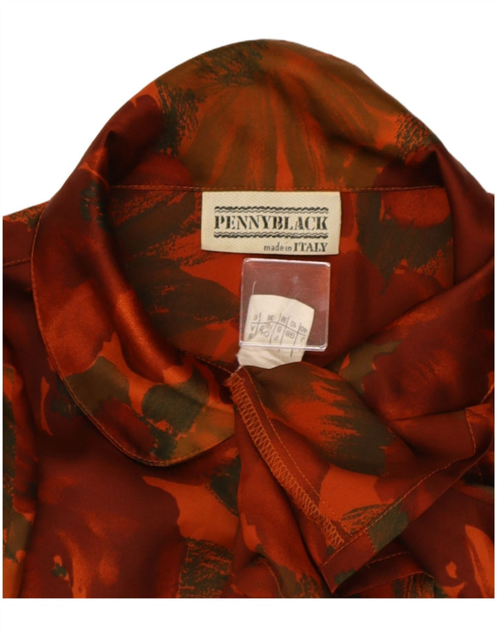 Blusa feminina oversized Penny Black Reino Unido 10 pequena floral vermelha