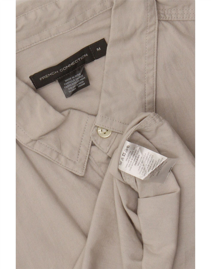 Camisa masculina FRENCH CONNECTION algodão bege médio