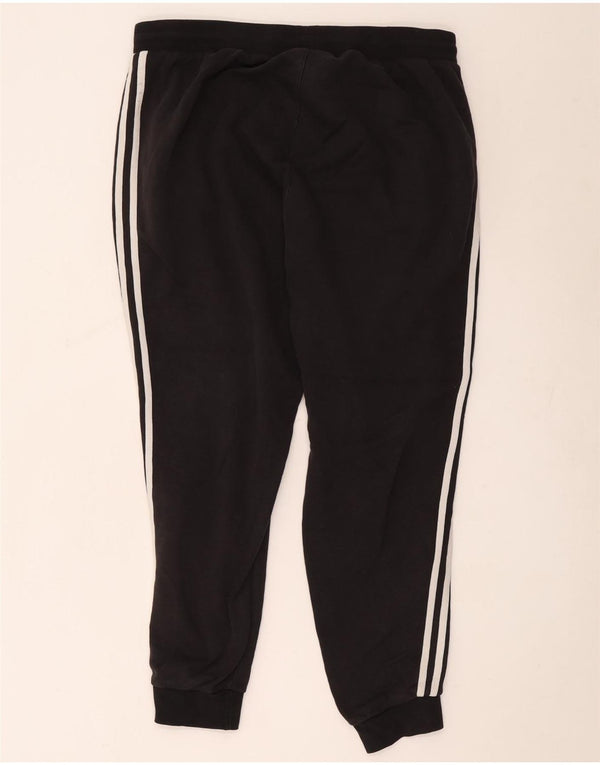 Calças de treino femininas Adidas Joggers UK 18 XL preto algodão
