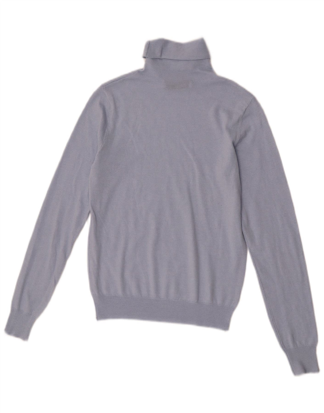 Zara Suéter feminino com gola redonda e gola redonda, Reino Unido 12, azul médio