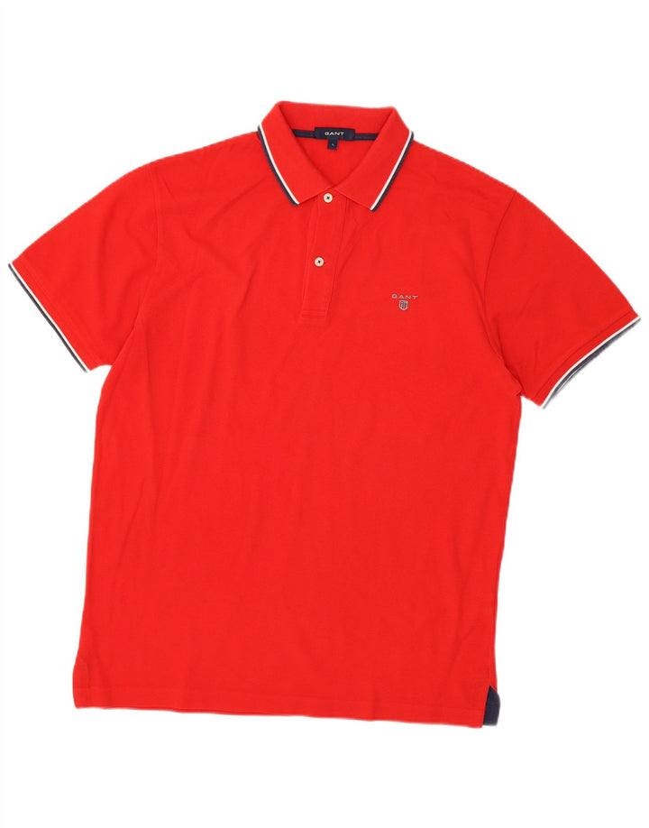 Camisa polo masculina Gant grande algodão vermelho