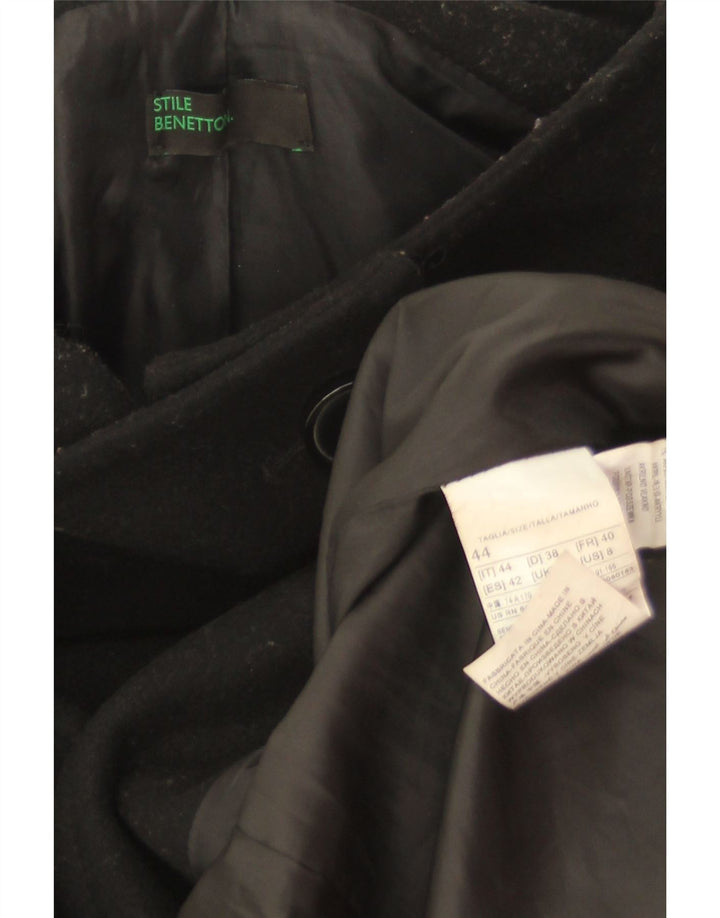 Sobretudo feminino Benetton IT 44 lã preta média