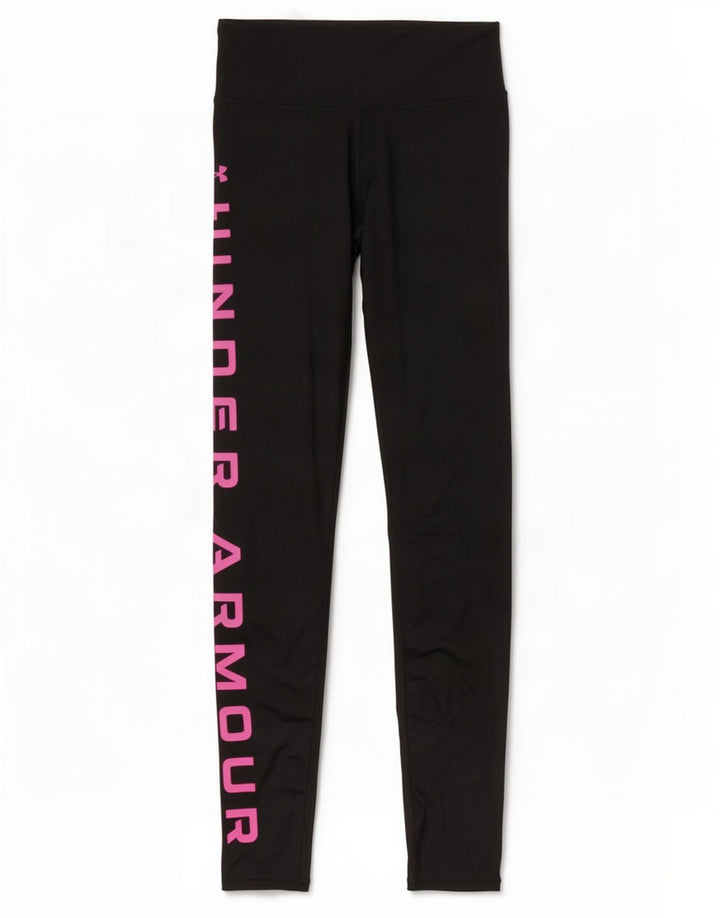 Under Armour Womens Compression Graphic Leggings Reino Unido 8 Pequeno Poliéster Preto