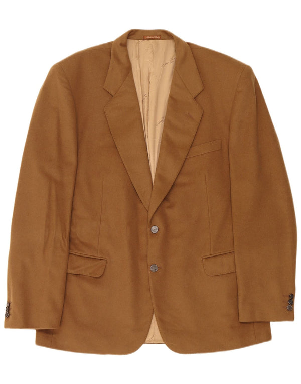 Jaqueta blazer masculina Pierre Cardin com 2 botões IT 54 2XL caxemira cáqui