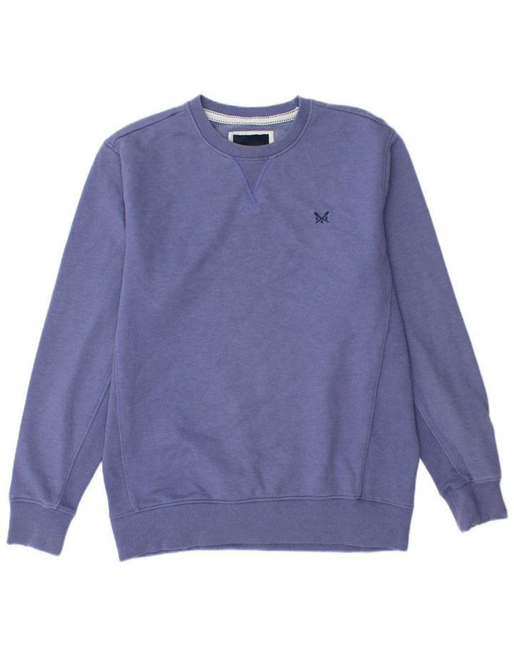 CREW CLOTHING Suéter masculino de algodão roxo médio