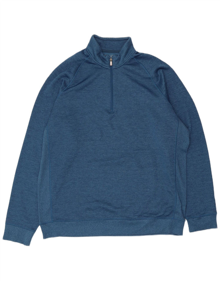 Under Armour Masculino Zip Neck Moletom Jumper XL Azul
