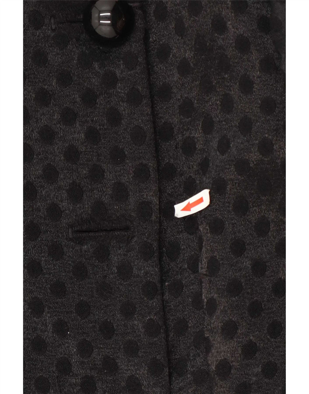 Casaco feminino French Connection com peito duplo UK 6 XS preto geométrico