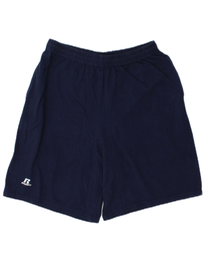Shorts esportivos masculinos RUSSELL ATLÉTICO médio azul marinho algodão
