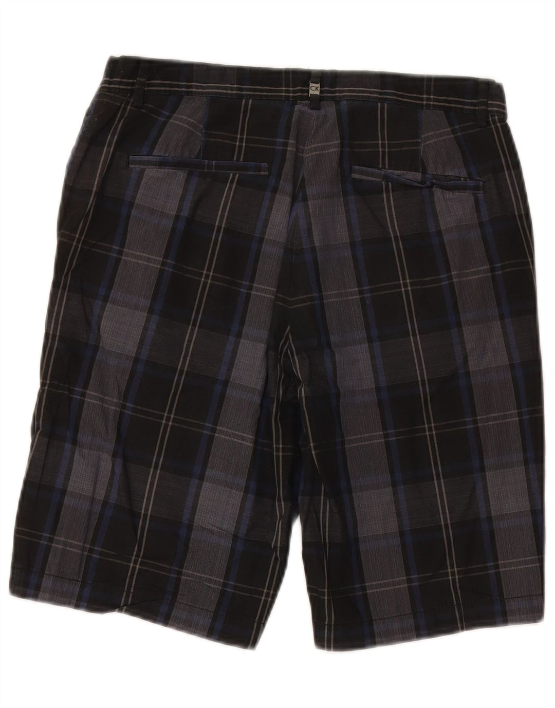Shorts chino masculino CALVIN KLEIN W30 algodão xadrez preto médio