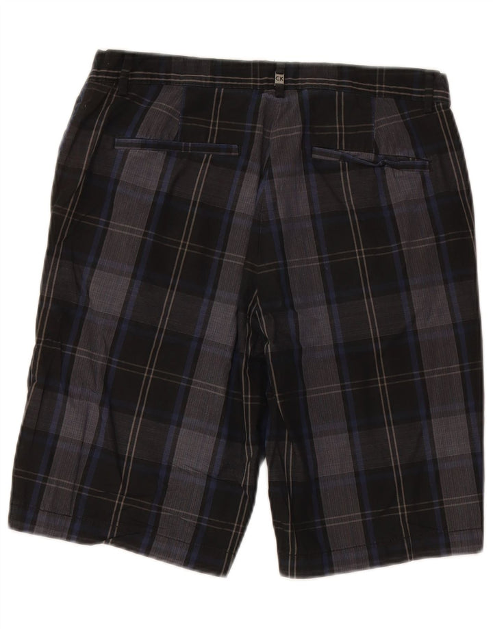 Shorts chino masculino CALVIN KLEIN W30 algodão xadrez preto médio