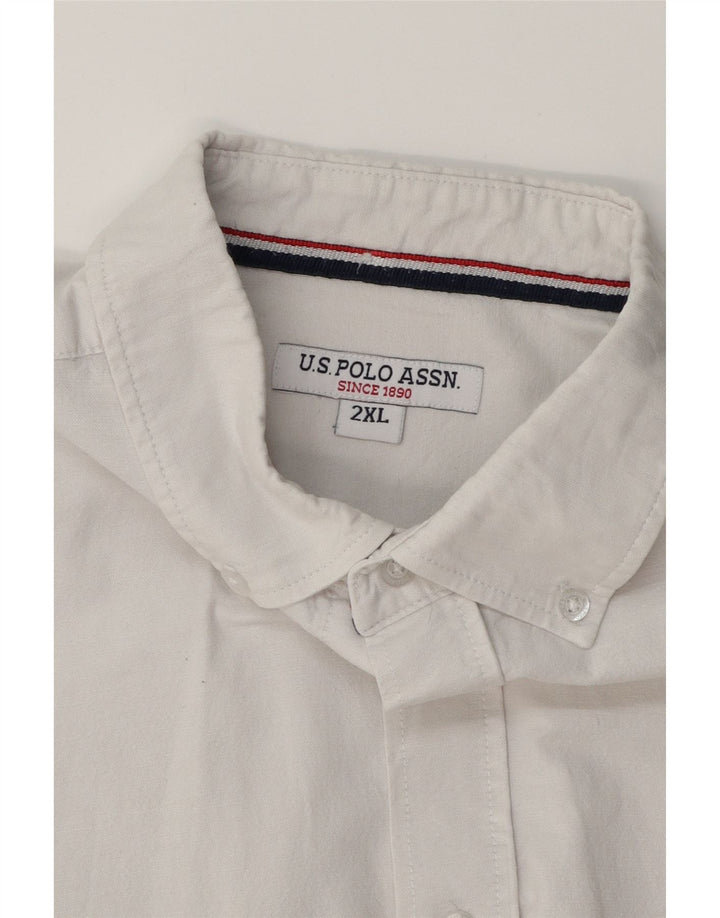 U.S. POLO ASSN. Mens Shirt 2XL White Cotton Vintage U.S. Polo Assn. and Second-Hand U.S. Polo Assn. from Messina Hembry 