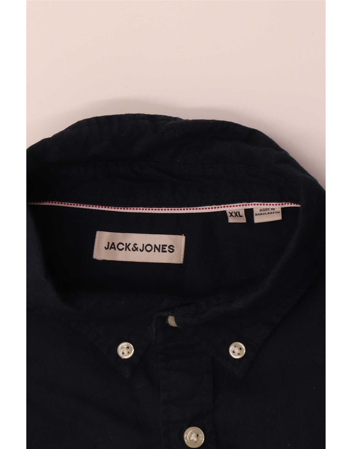 Camisa masculina Jack & Jones 2XL algodão azul marinho