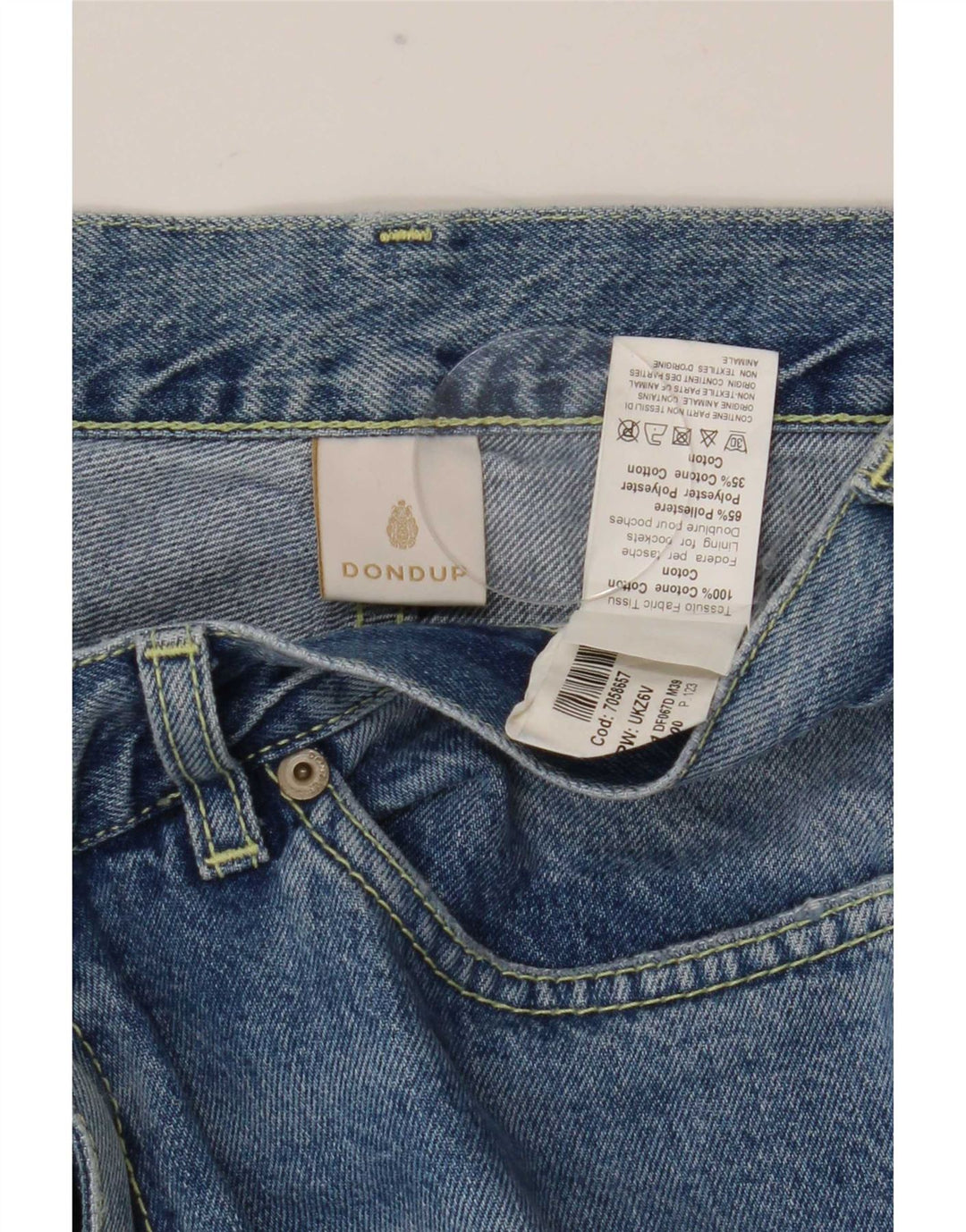 Dondup Jeans retos femininos desgastados W27 L28 algodão azul