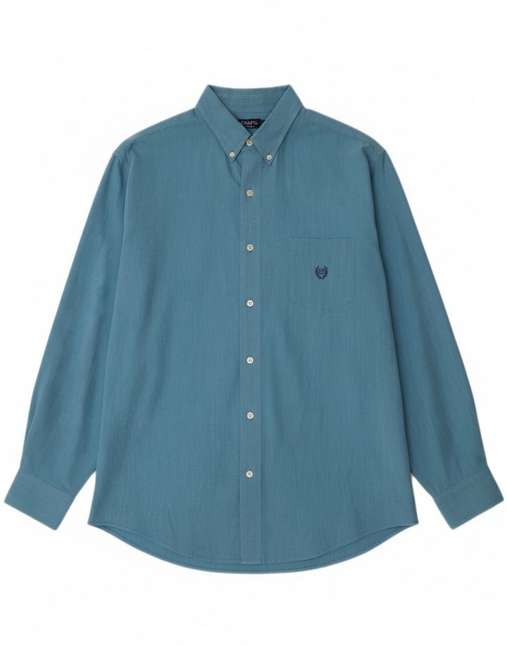Camisa masculina grande e alta CHAPS 2XL algodão azul