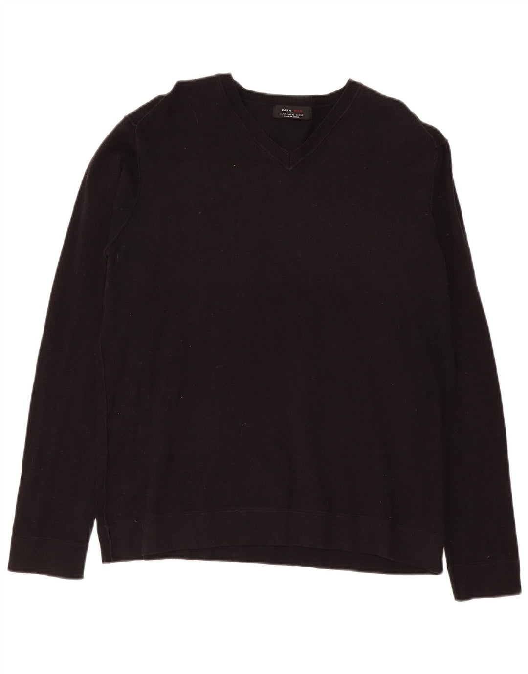 Suéter masculino Zara com decote em V XL preto