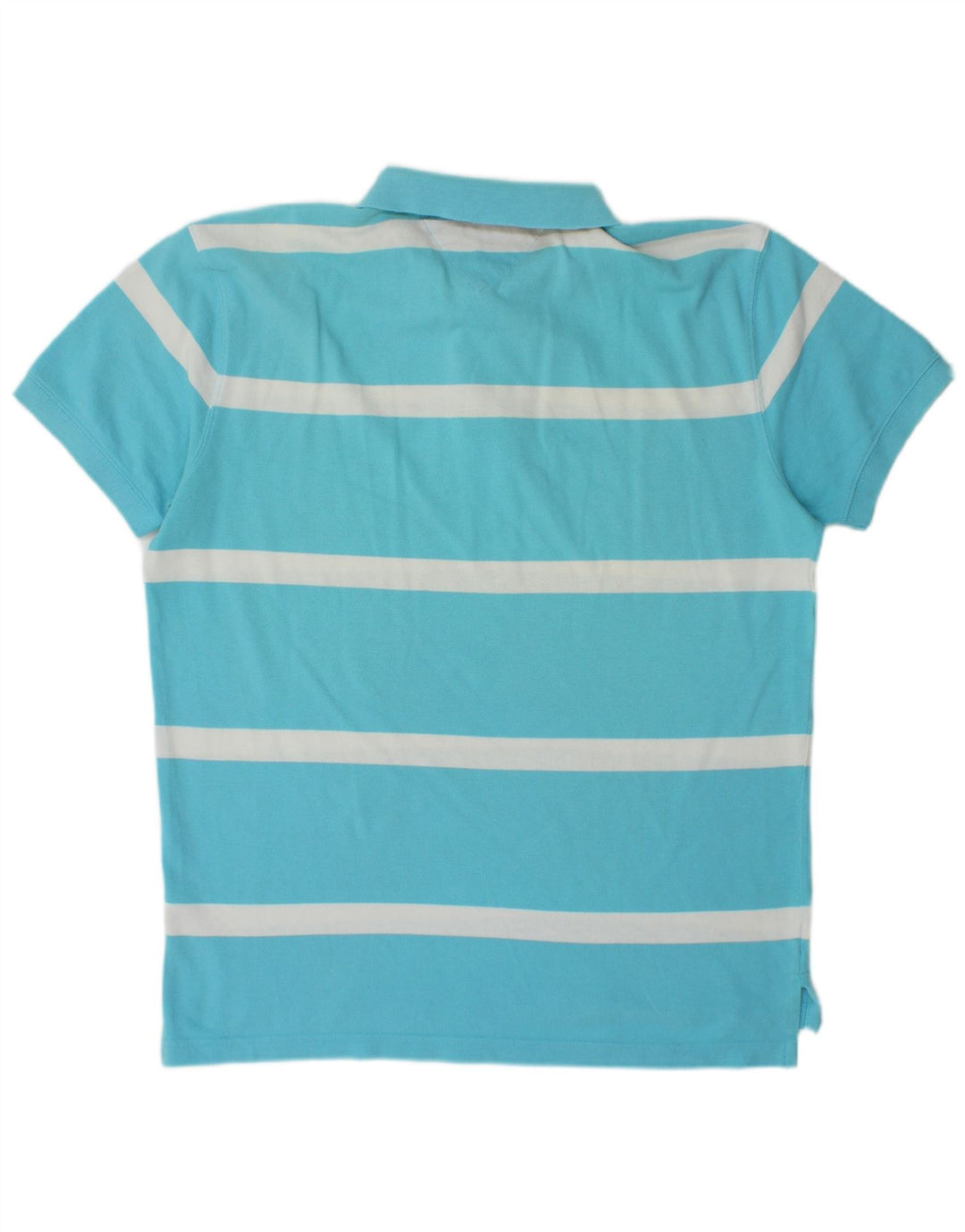 Camisa polo masculina Tommy Hilfiger grande algodão listrado azul