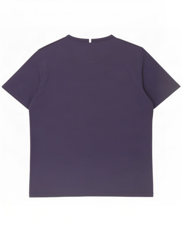 Camiseta gráfica masculina Massimo Dutti Top 2XL algodão azul marinho