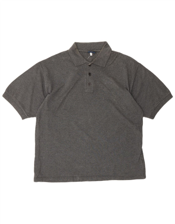 Camisa polo masculina ASICS grande algodão cinza
