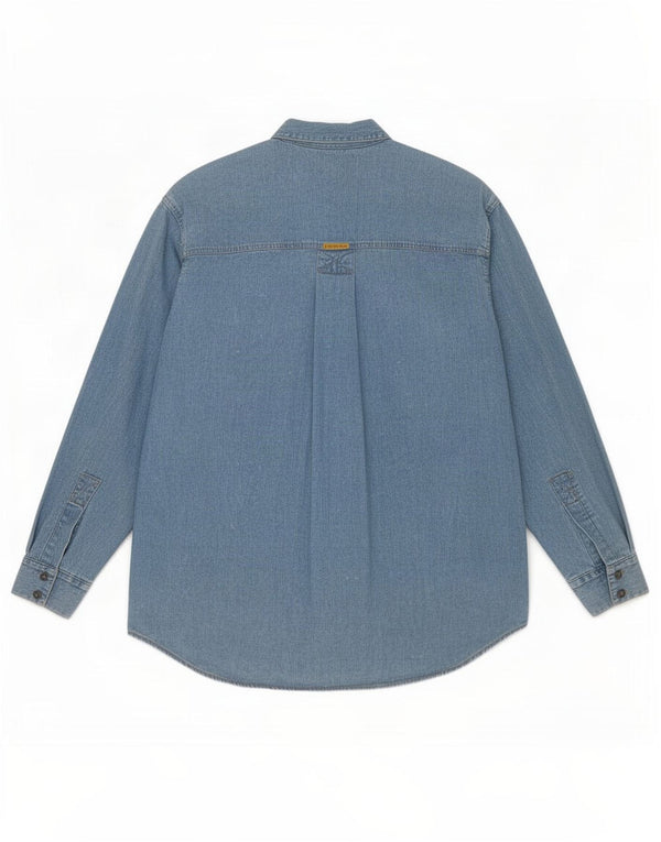 Camisa jeans masculina Edwin XL azul algodão