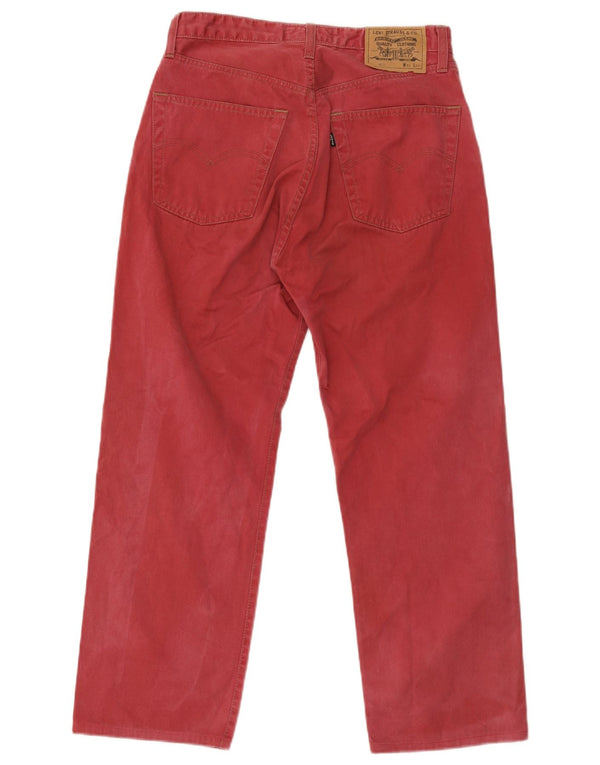 Jeans Levi's 401 Straight Masculino W31 L26 Algodão Vermelho