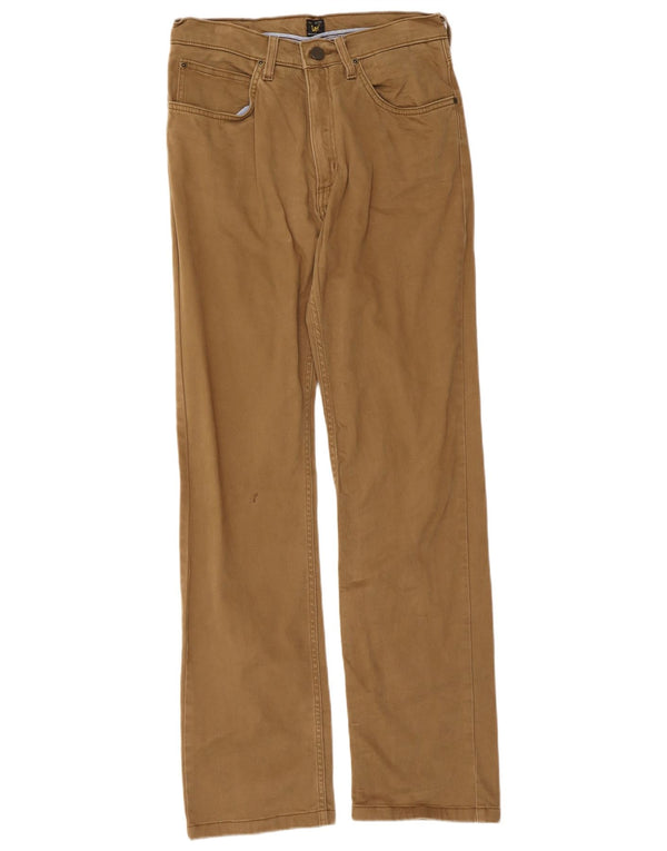 Calça casual reta masculina Lee Brooklyn W31 L34 algodão bege