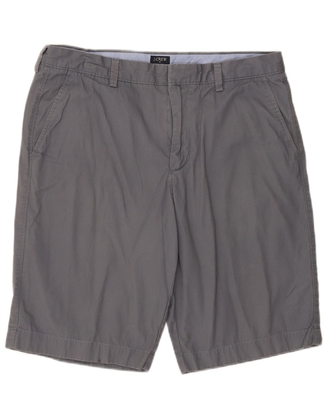 J. CREW Mens Rivington Chino Shorts W34 Grande Algodão Cinza
