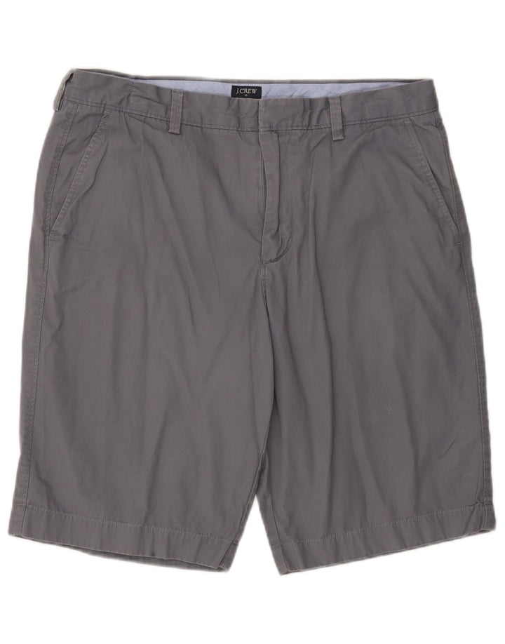 J. CREW Mens Rivington Chino Shorts W34 Grande Algodão Cinza
