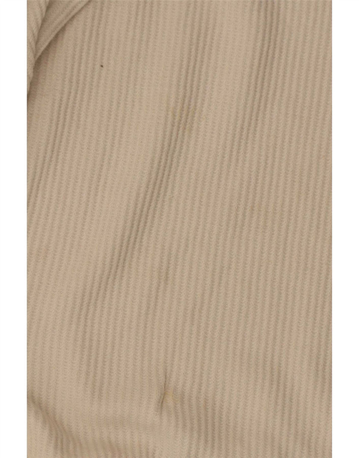 Reebok Mens Top Manga Longa Médio Algodão Bege