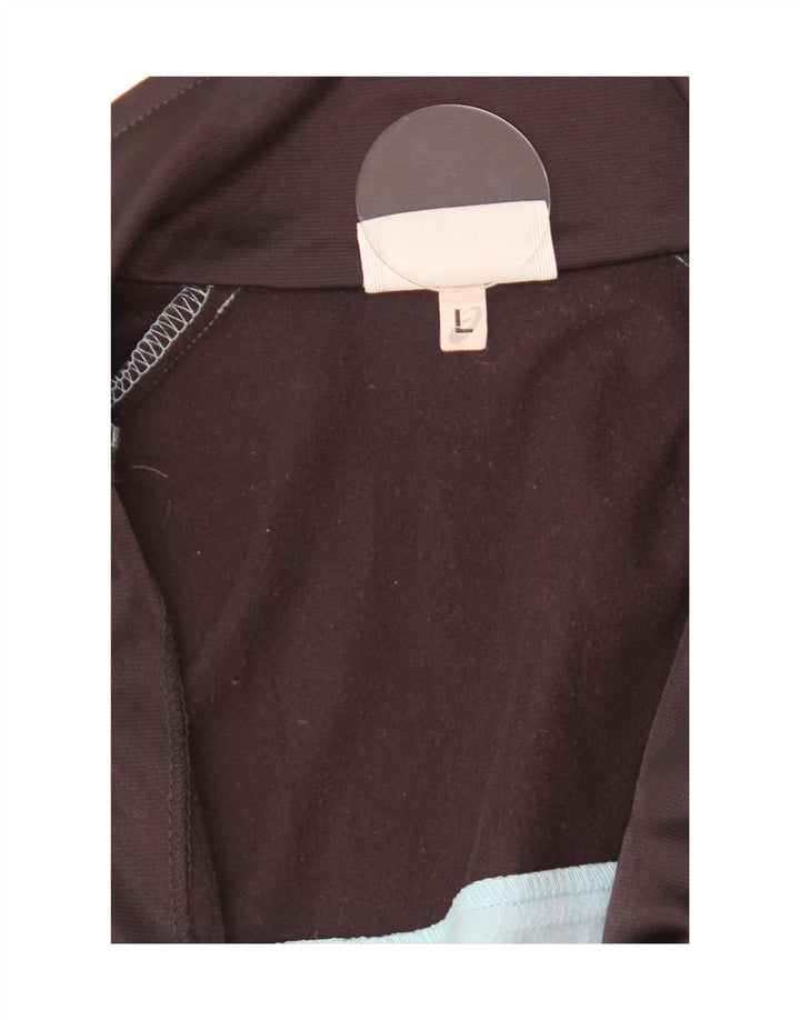 Asics Jaqueta masculina de agasalho grande bloco colorido azul