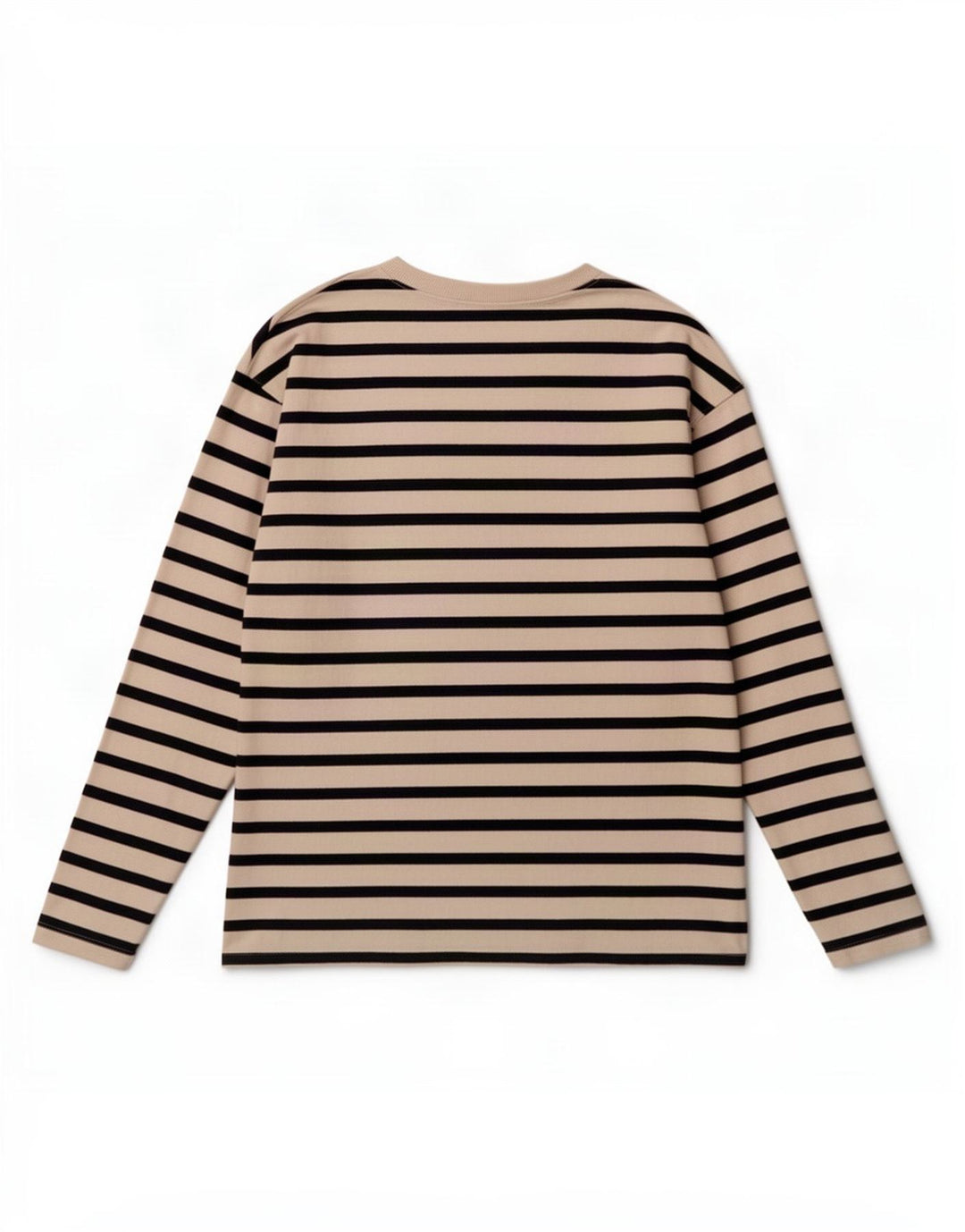 Top feminino Zara de manga comprida UK 14 listrado branco médio