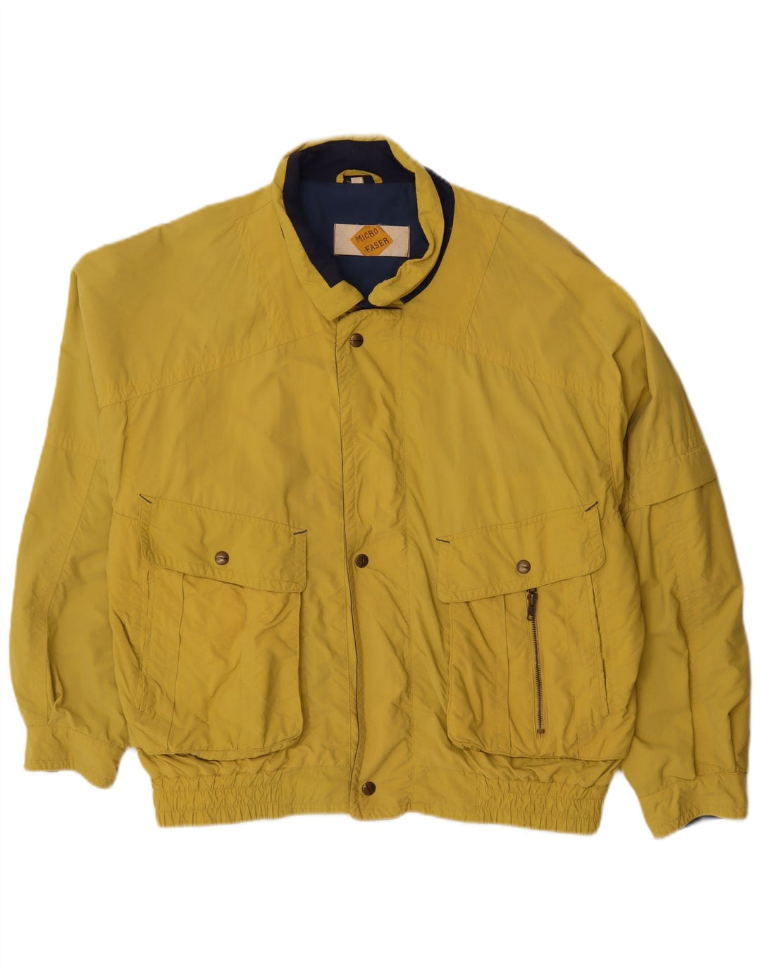 Jaqueta bomber masculina vintage IT 50 grande amarela