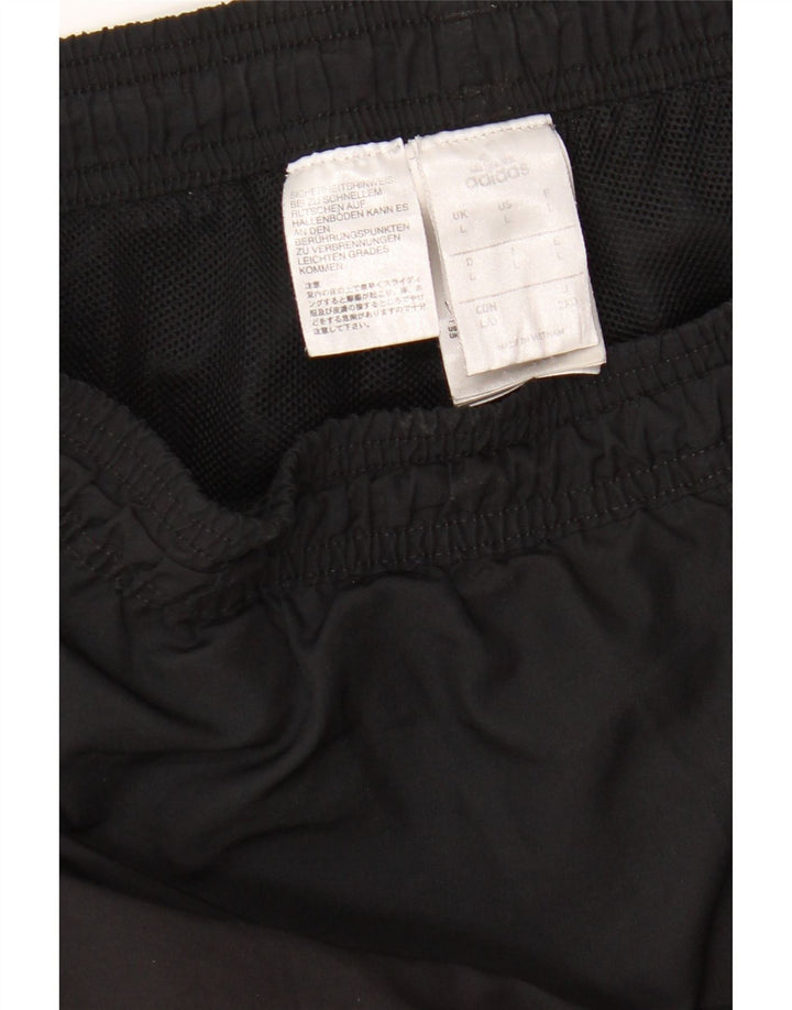 ADIDAS Mens Graphic Tracksuit Calças Joggers Grande Poliéster Preto