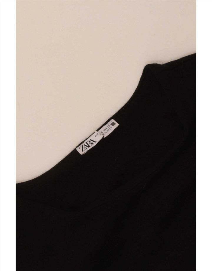 Zara Womens Vest Top UK 10 Pequeno Preto