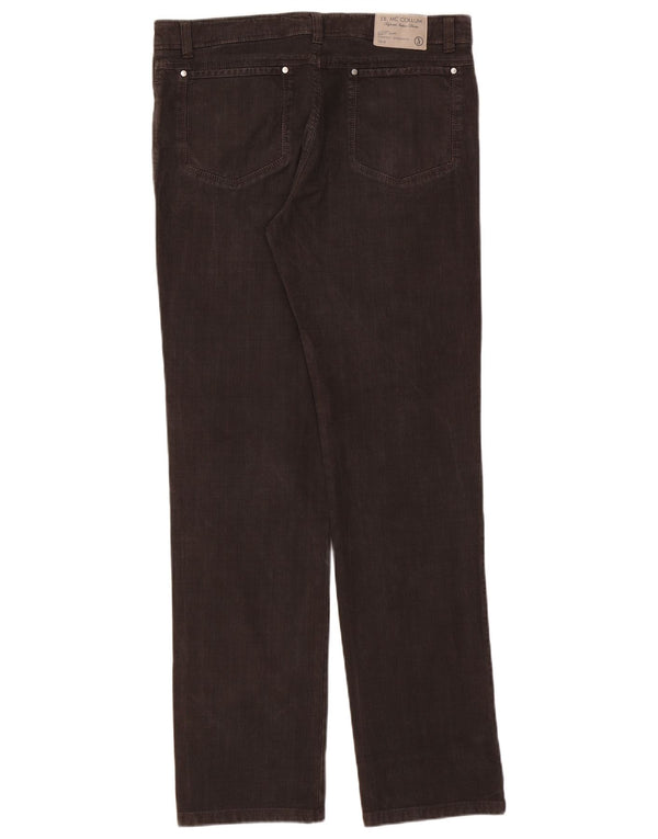 Calça casual masculina J.E. Mc Collum IT 50 grande W36 L32 xadrez marrom